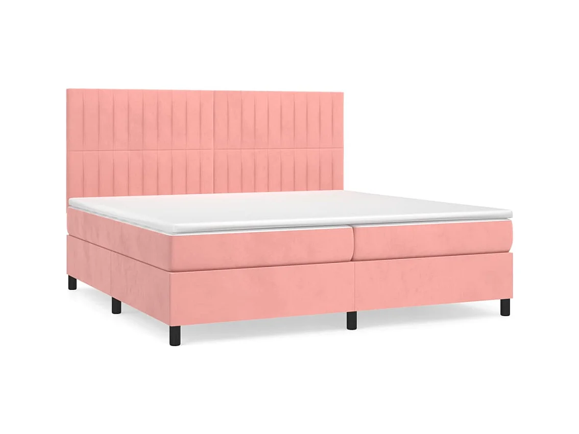 Sommier à lattes de lit avec matelas Rose 200x200 Velours