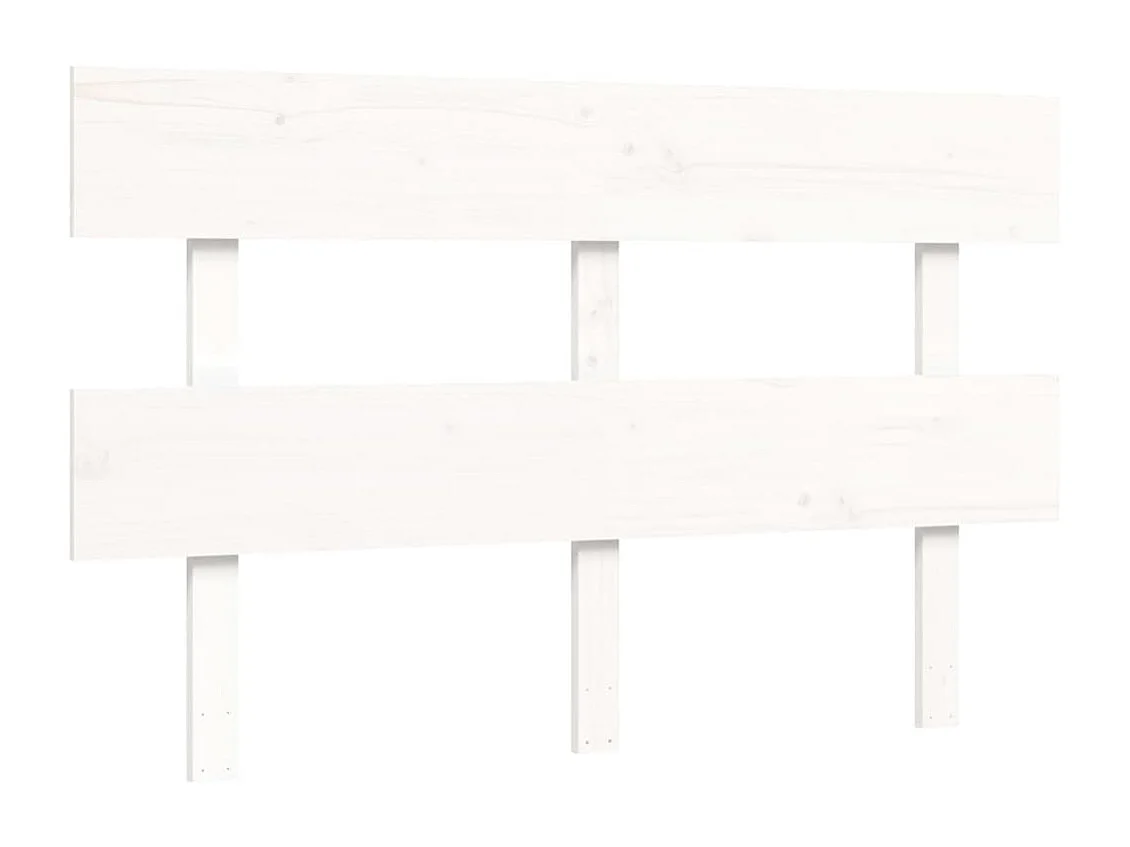 Cadre de lit avec tête de lit blanc 120x200 bois massif