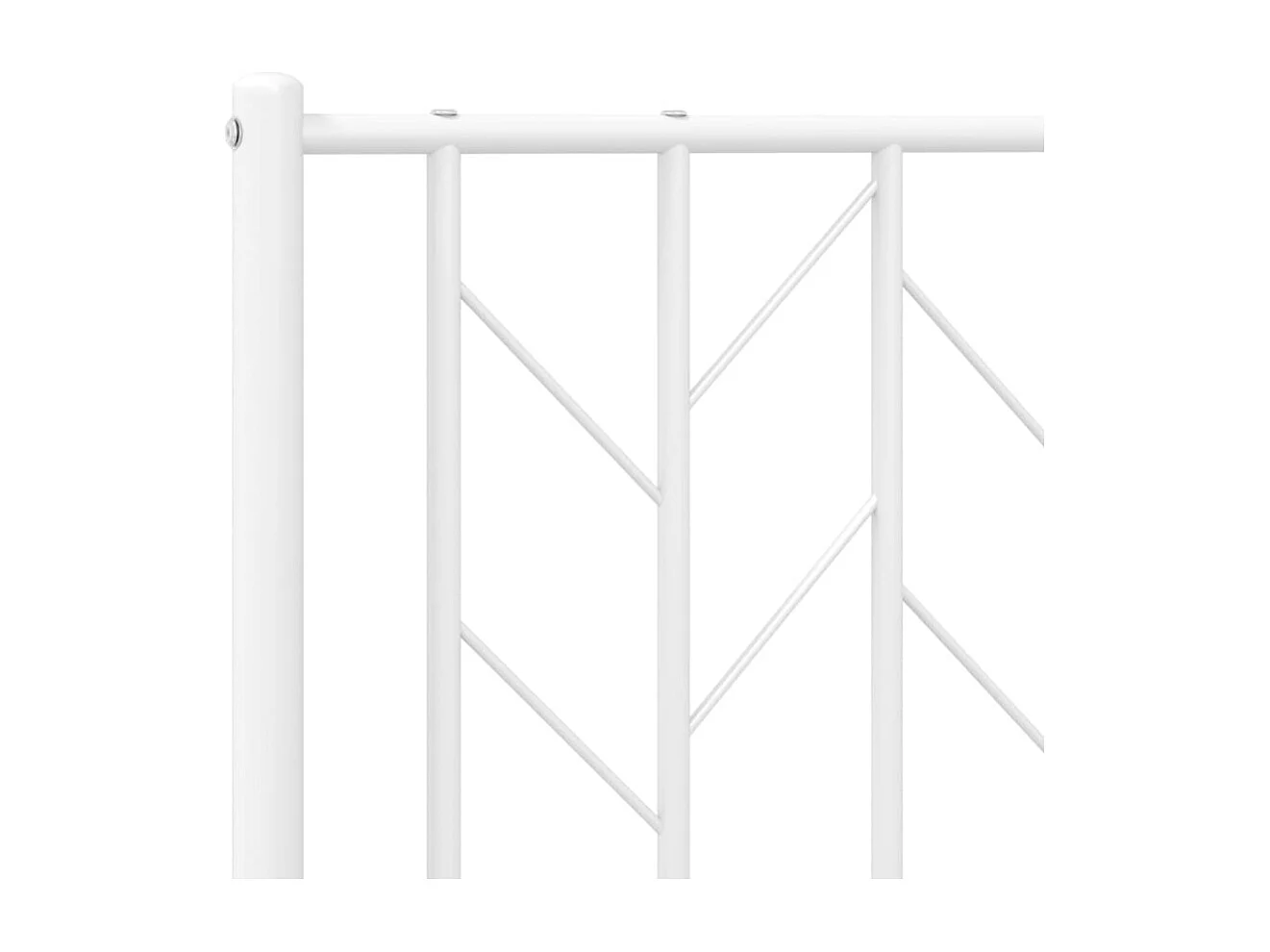 Cadre de lit métal avec tête de lit blanc 140x200