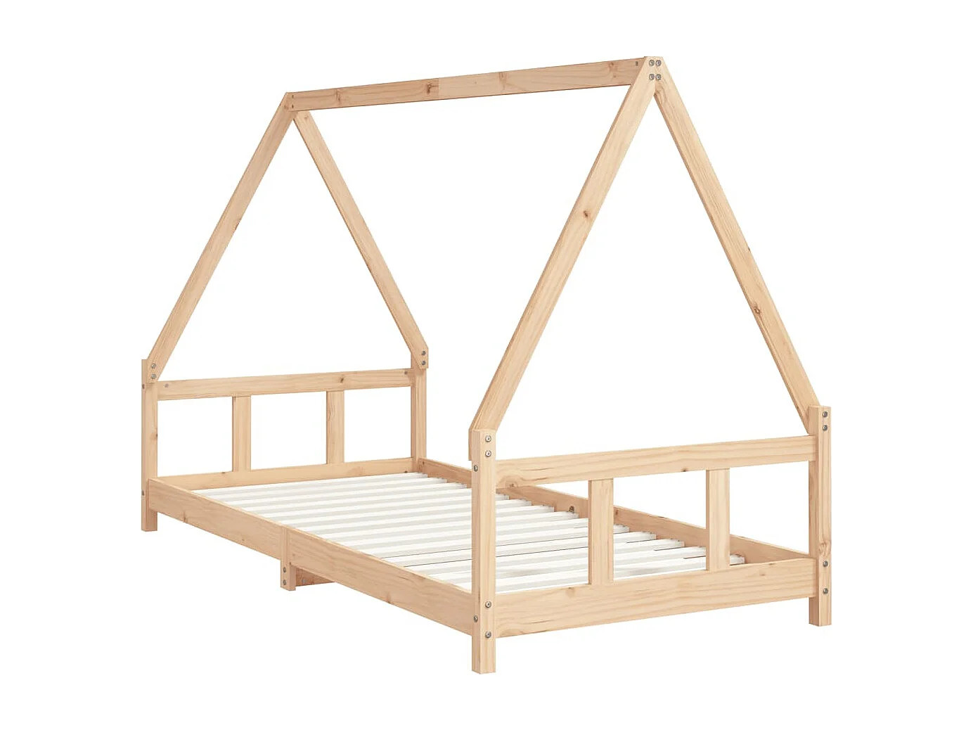 Cadre de lit pour enfants 90x200 bois de pin massif