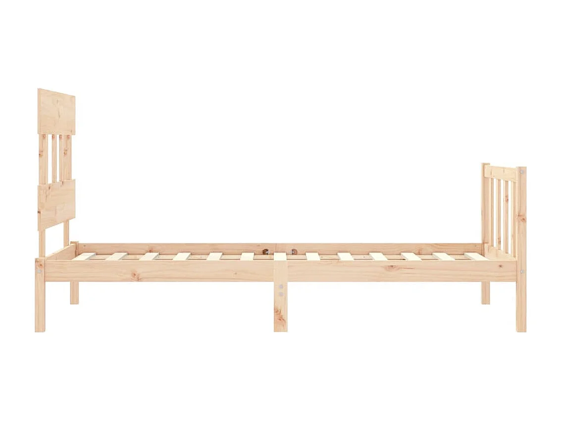 Cadre de lit avec tête de lit 90x200 bois massif