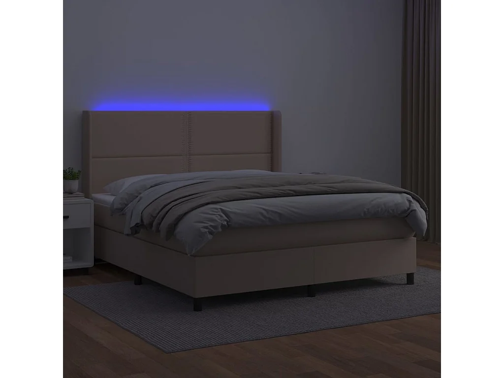 Sommier à lattes de lit matelas LED Cappuccino 180x200
