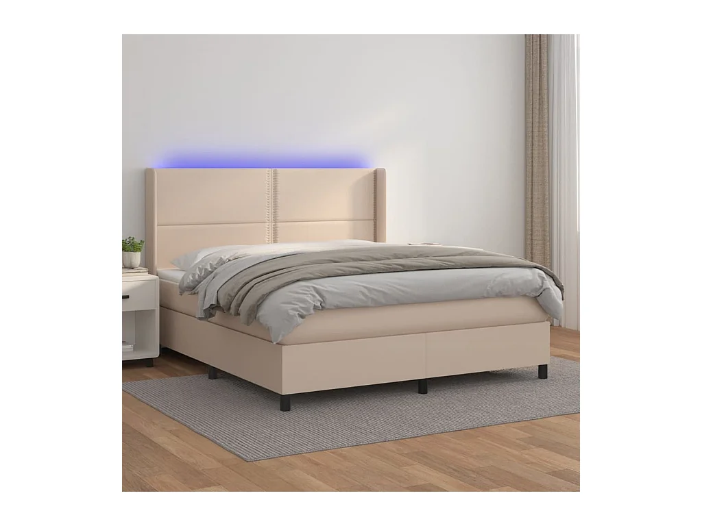 Sommier à lattes de lit matelas LED Cappuccino 180x200