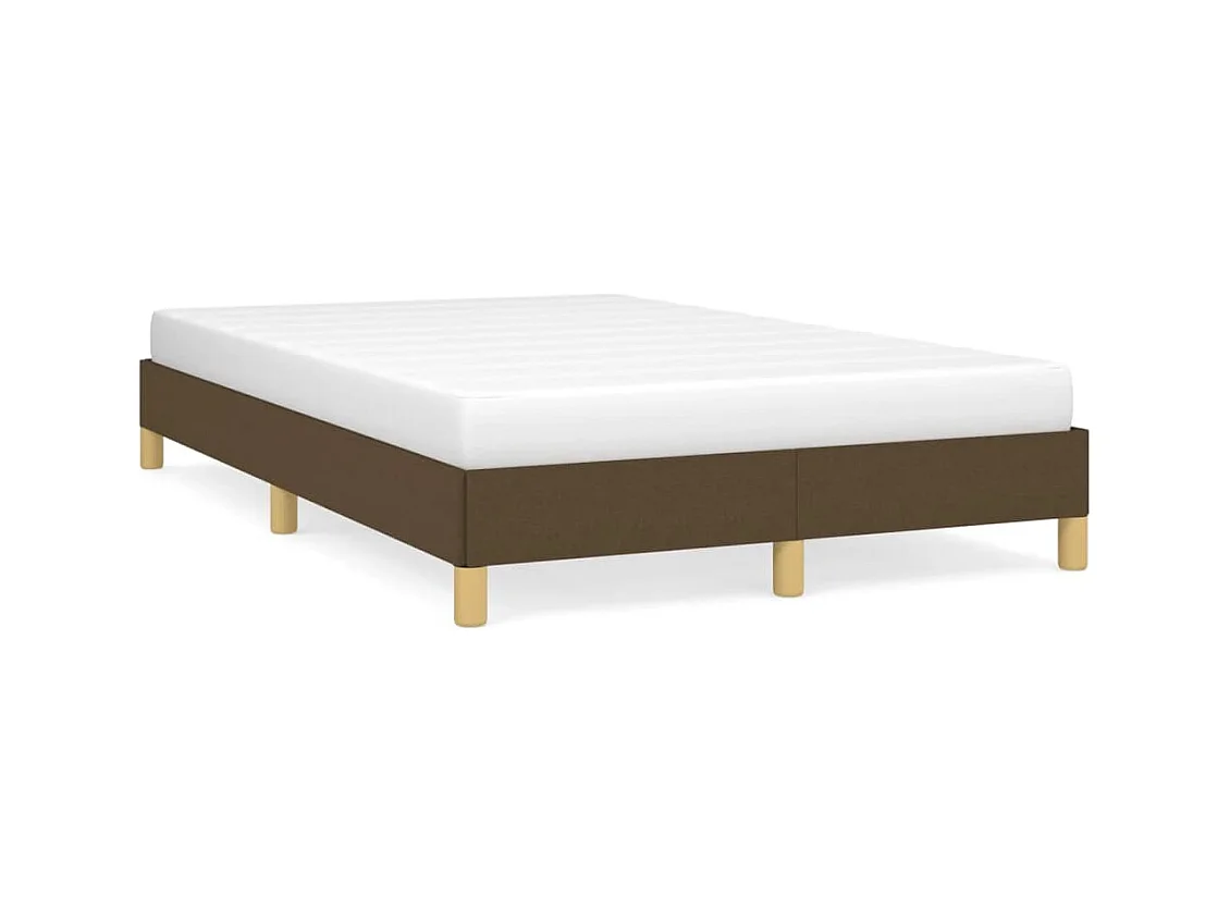 Cadre de lit marron foncé 120x190 tissu