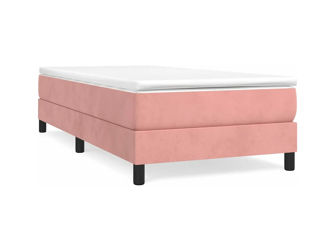 Sommier à lattes de lit et matelas Rose 80x200 Velours