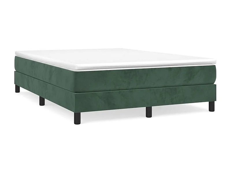 Sommier à lattes de lit et matelas Vert foncé 140x190 Velours