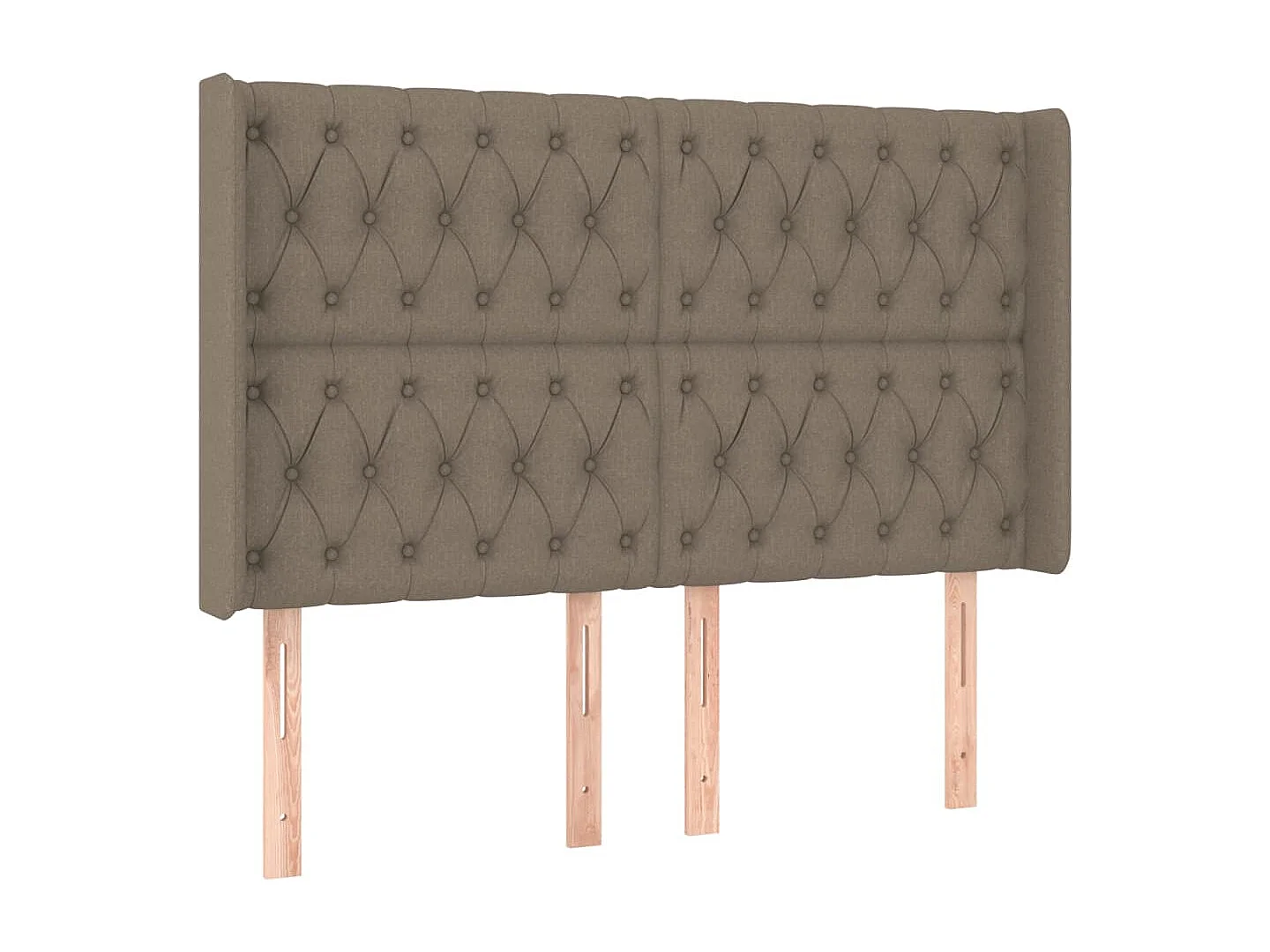 Sommier à lattes de lit matelas et LED Taupe 140x190 Tissu