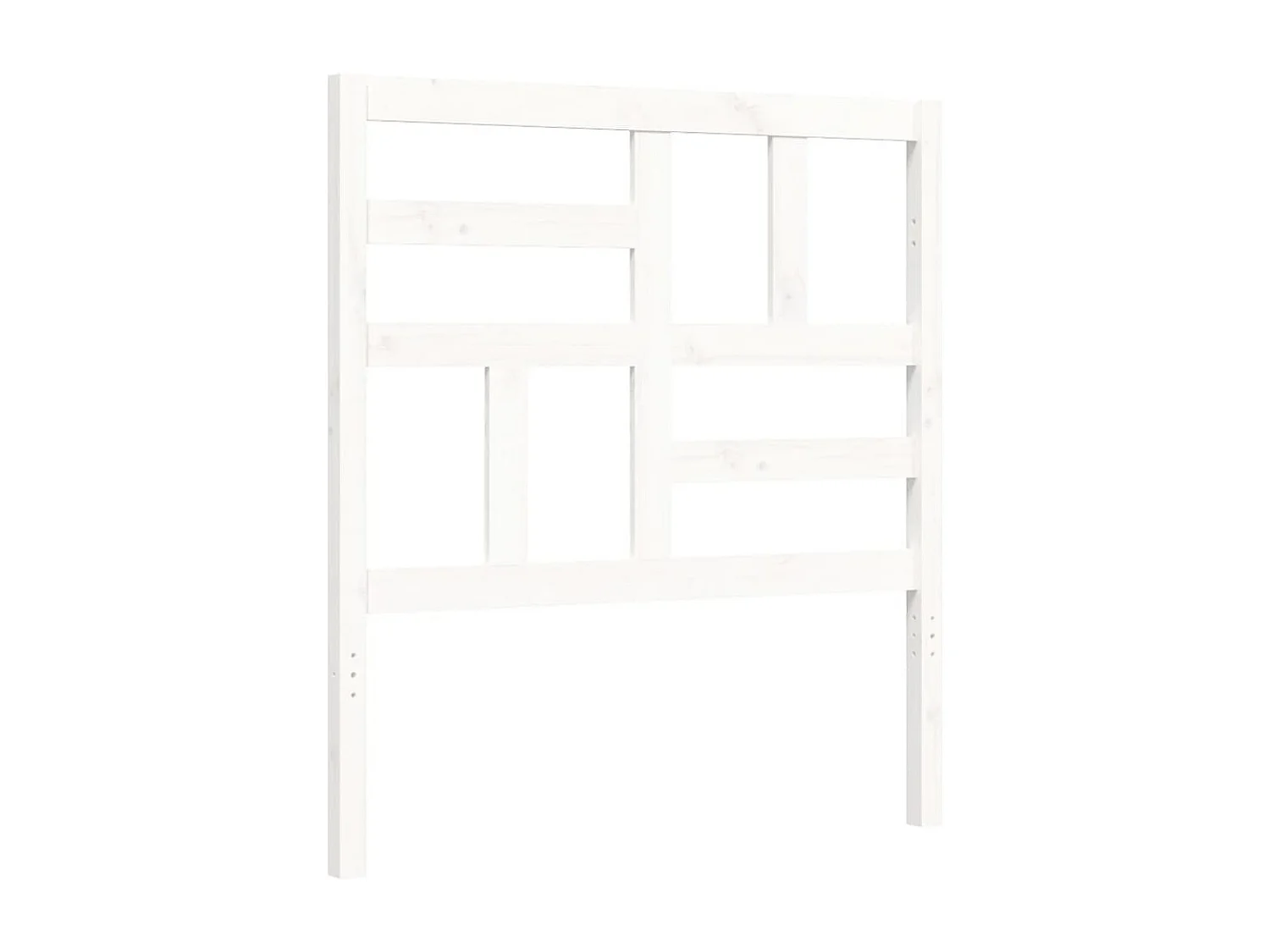 Cadre de lit et tête de lit blanc 100x200 bois massif