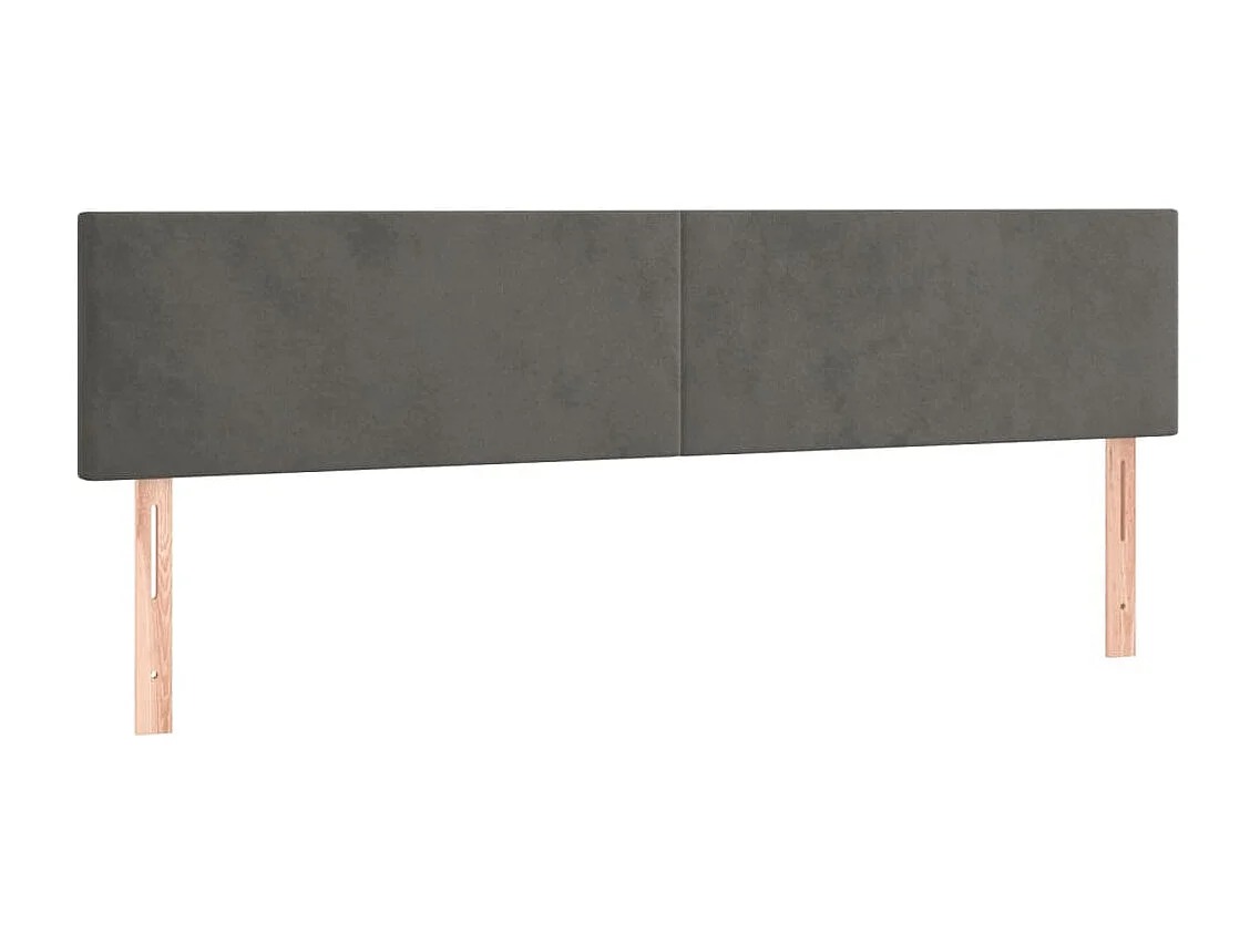 Sommier à lattes de lit et matelas gris foncé 120x190 velours