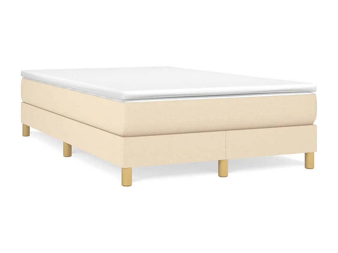 Sommier à lattes de lit avec matelas crème 120x190 tissu