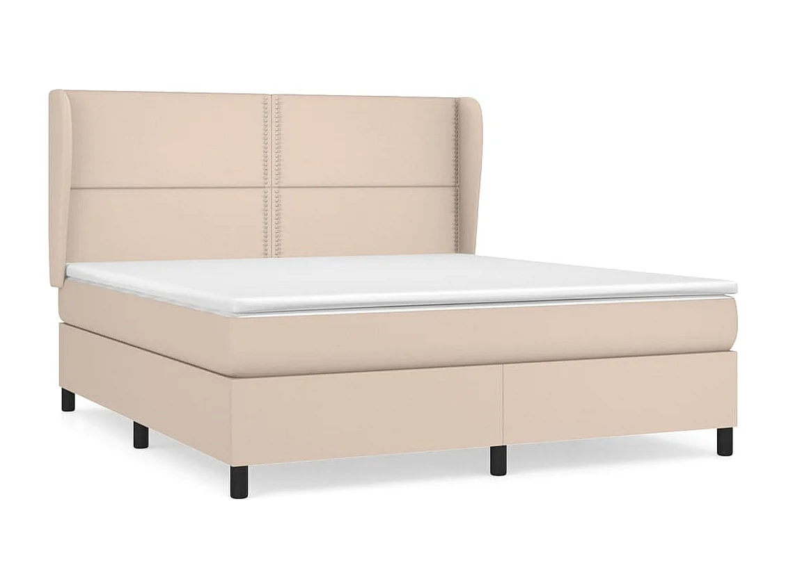 Sommier à lattes de lit avec matelas Cappuccino 180x200