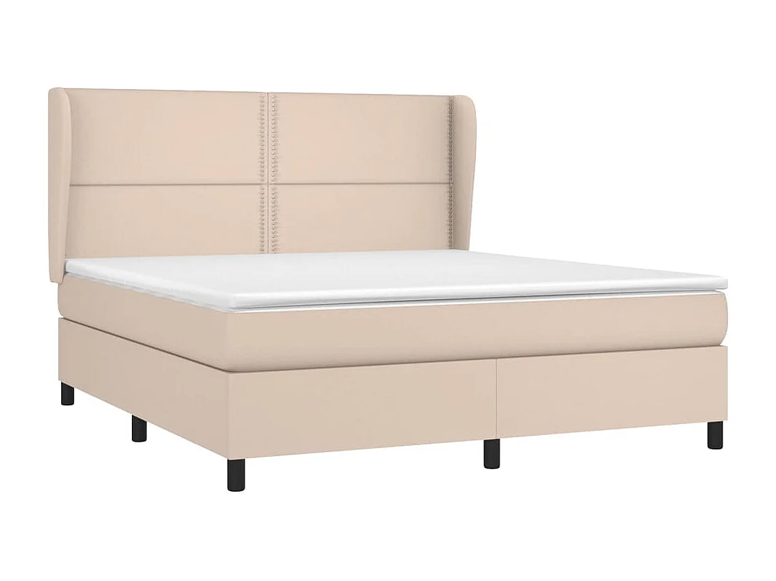 Sommier à lattes de lit avec matelas Cappuccino 180x200