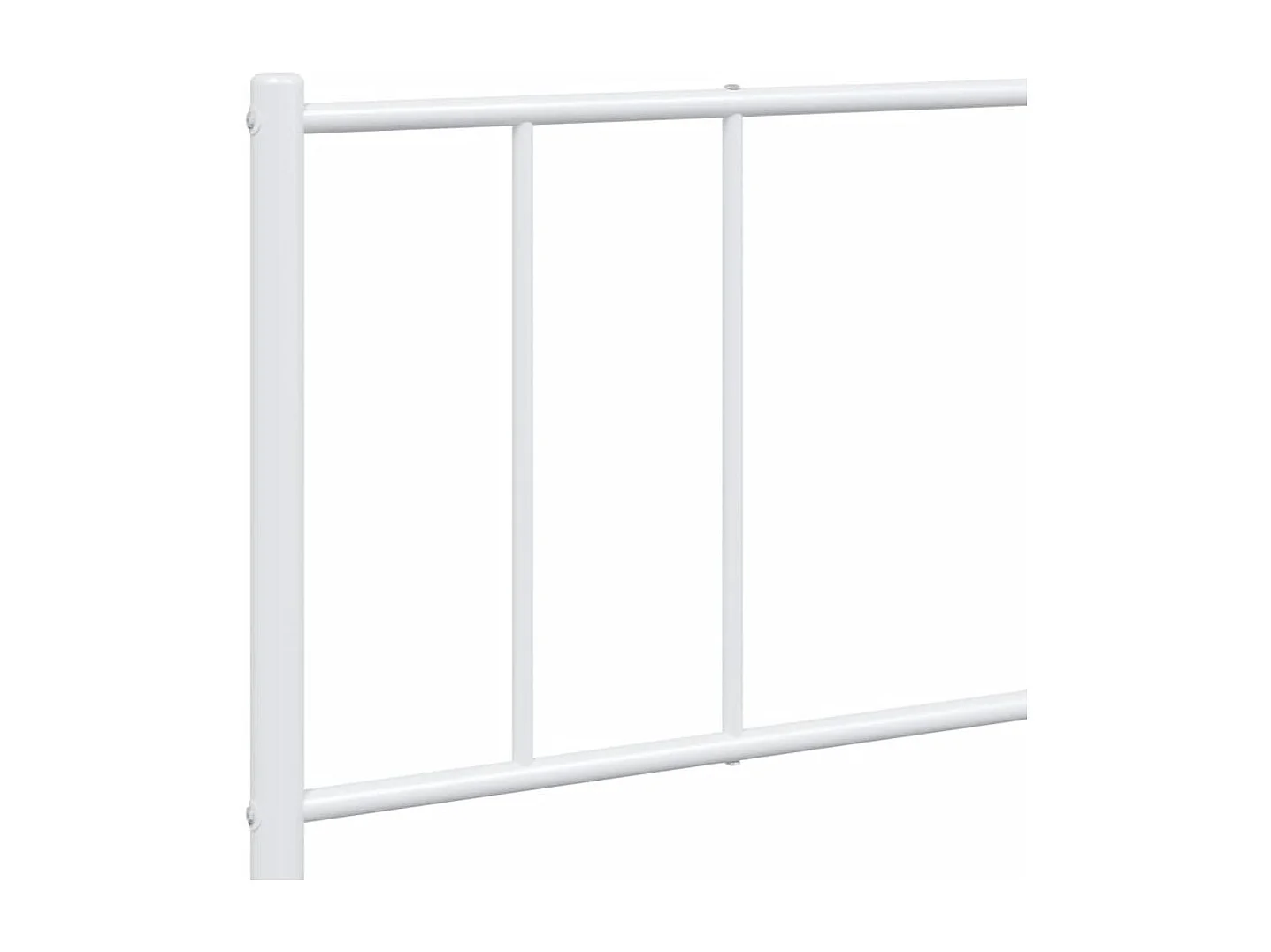 Cadre de lit métal avec tête de lit blanc 200x200