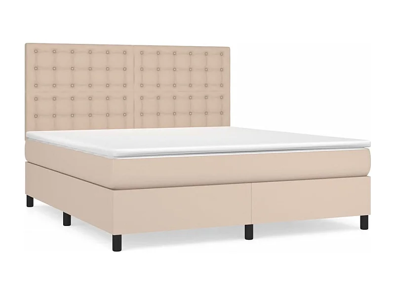 Sommier à lattes de lit avec matelas Cappuccino 160x200