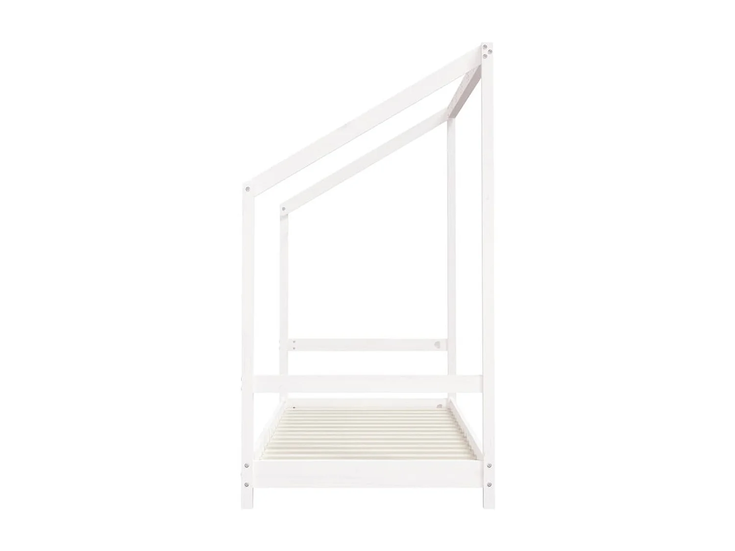 Cadre de lit d'enfant blanc 2x(80x200) cm bois de pin massif