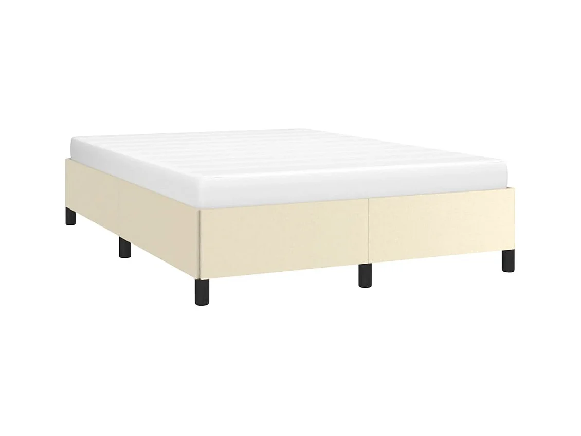 Bedframe kunstleer crèmekleurig 140x200 cm