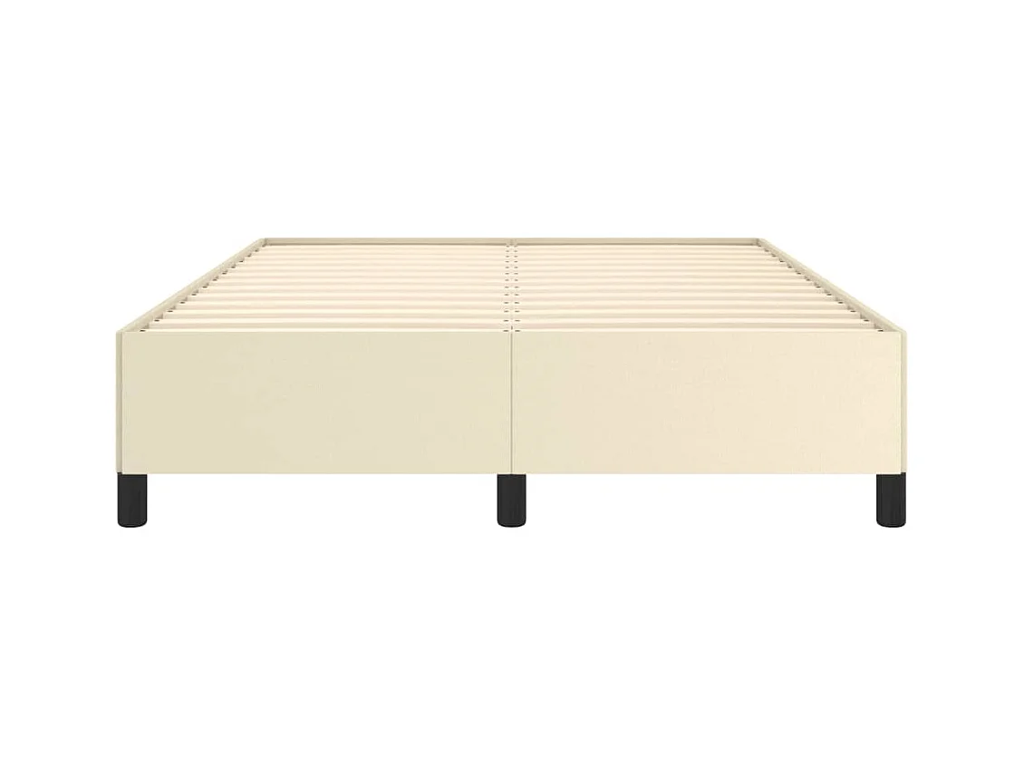 Bedframe kunstleer crèmekleurig 140x200 cm