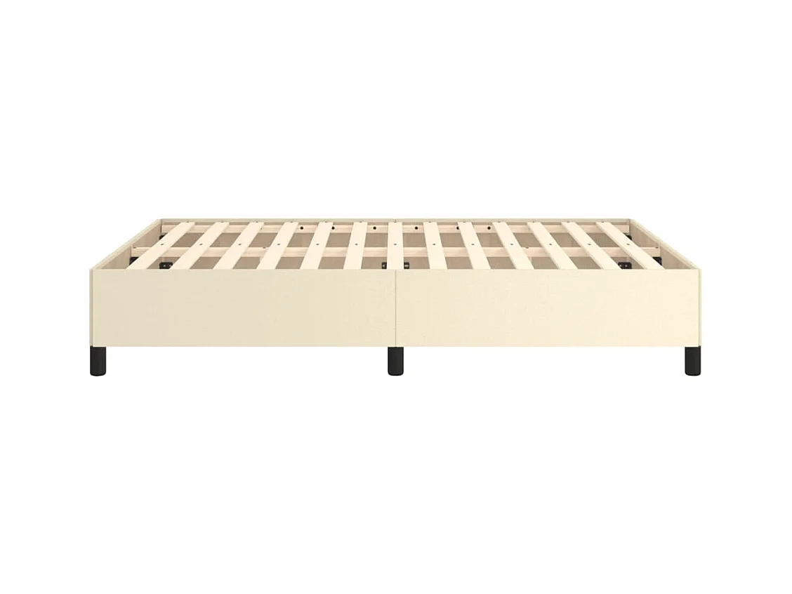 Bedframe kunstleer crèmekleurig 140x200 cm