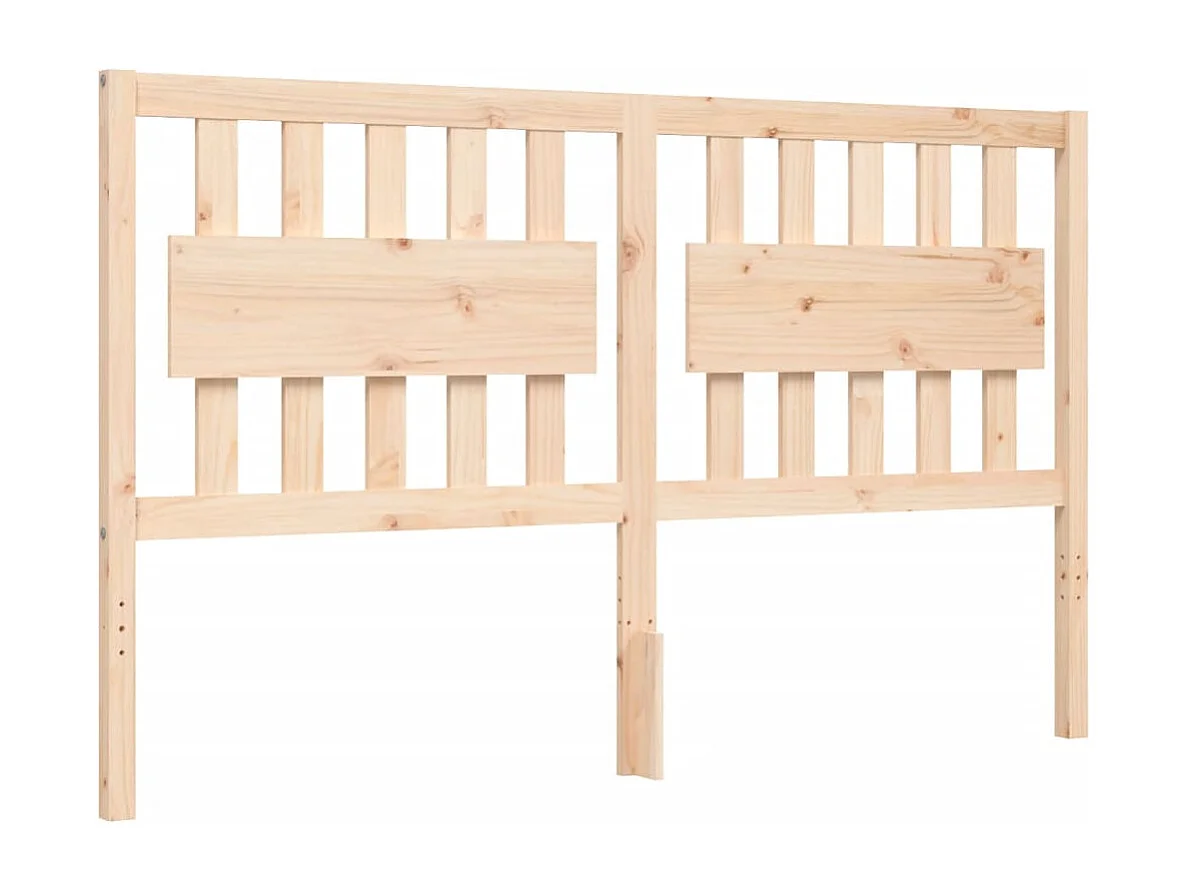 Cadre de lit avec tête de lit king size bois massif