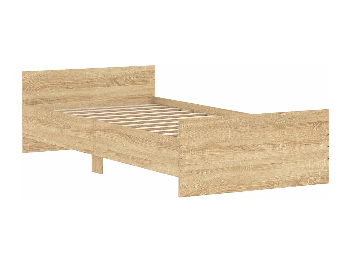 Cadre de lit chêne sonoma 100x200 bois d'ingénierie