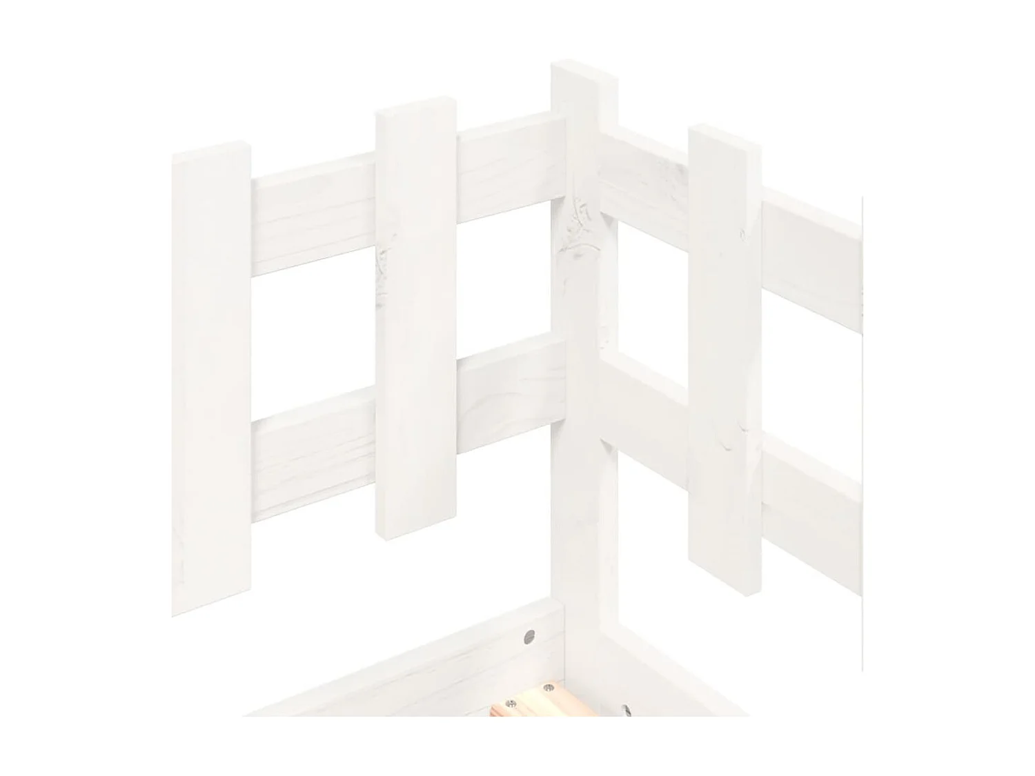 Lit de jour Blanc 90x200 Bois de pin massif