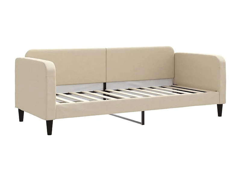 Lit de repos crème 80x200 tissu