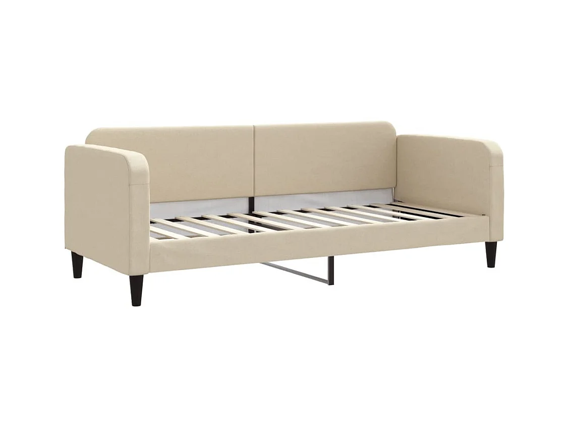 Lit de repos crème 80x200 tissu