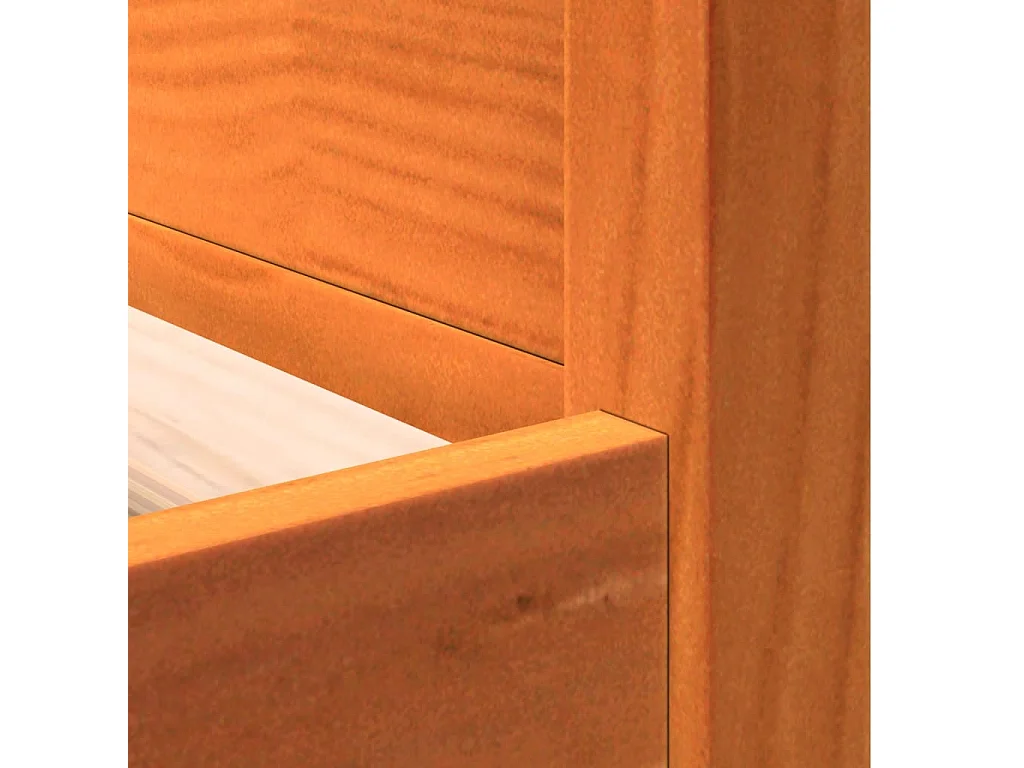 Lit de jour marron 100x200 bois de pin massif