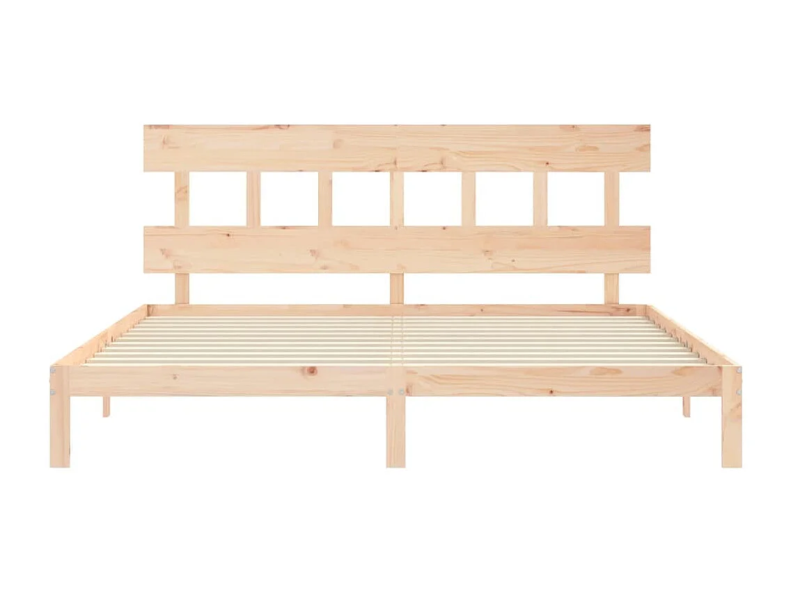 Cadre de lit avec tête de lit 200x200 bois massif