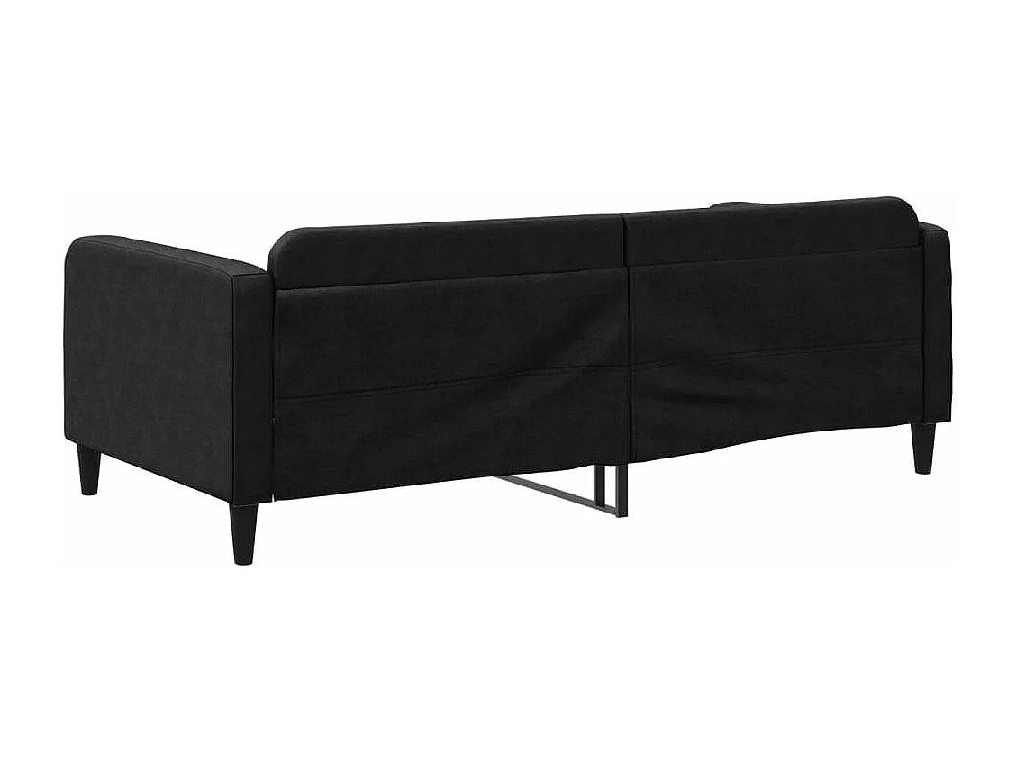 Lit de repos noir 100x200 tissu