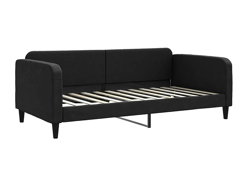 Lit de repos noir 100x200 tissu