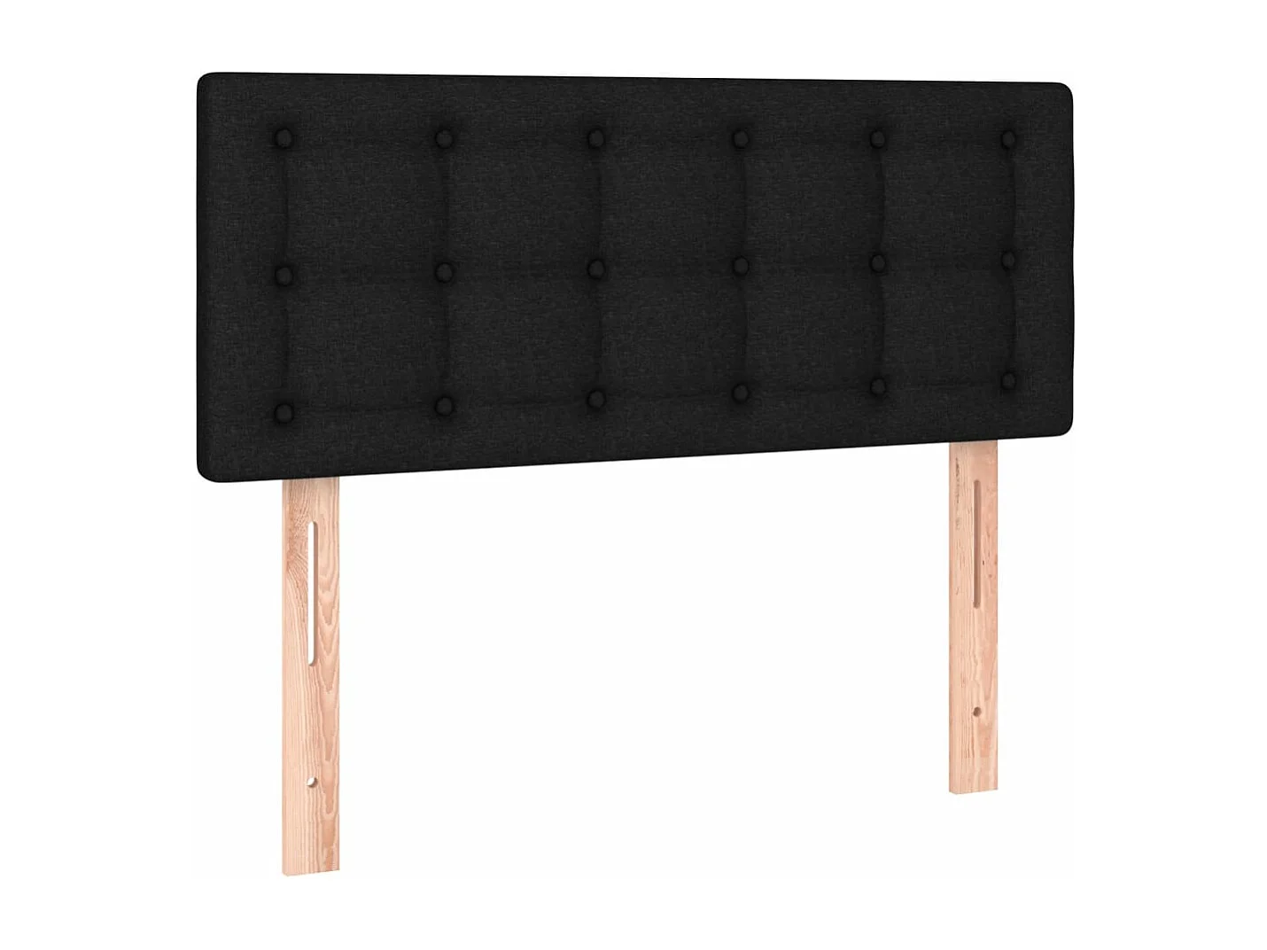 Sommier à lattes de lit avec matelas Noir 90x200 Tissu