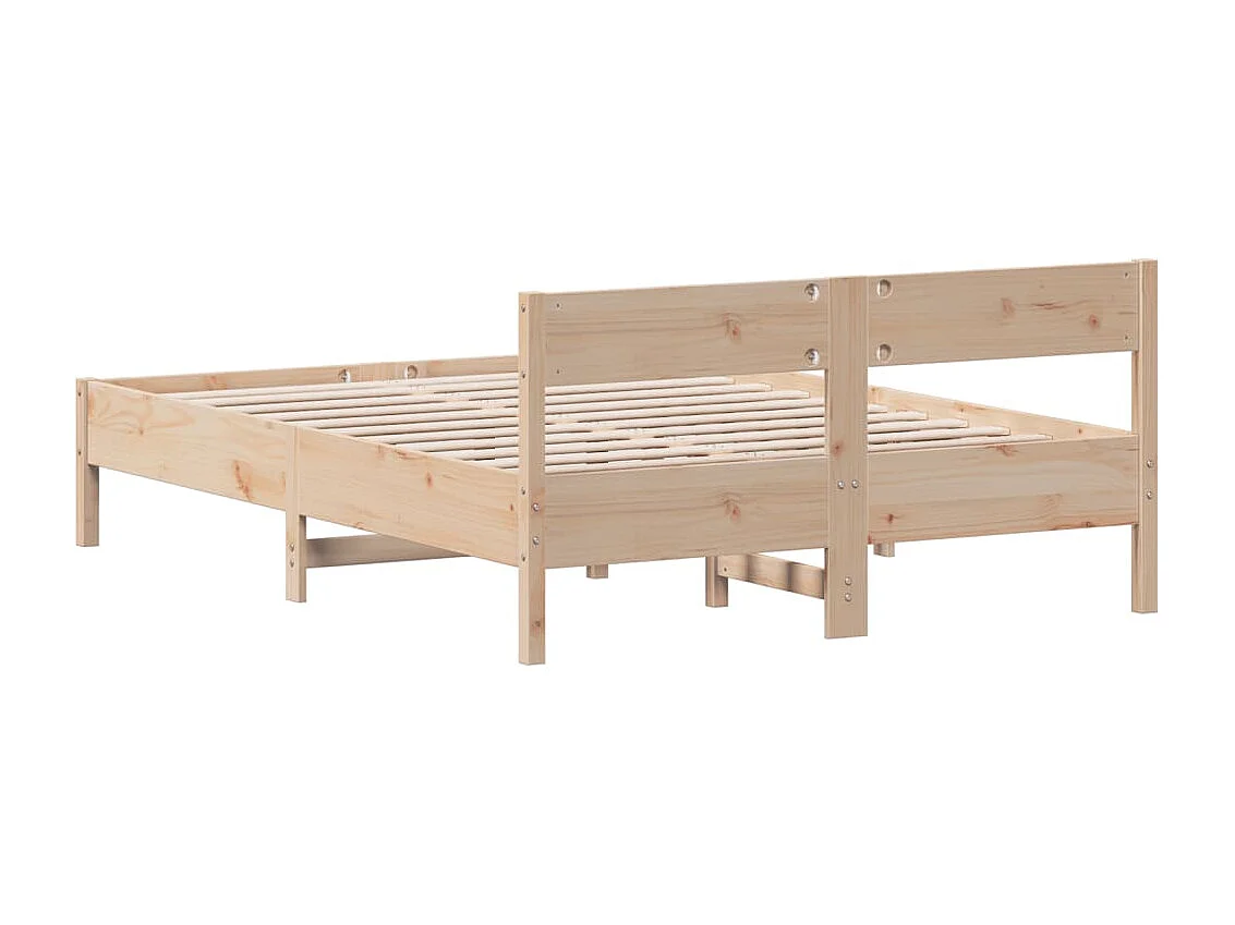 Cadre de lit avec tête de lit 120x200 bois de pin massif