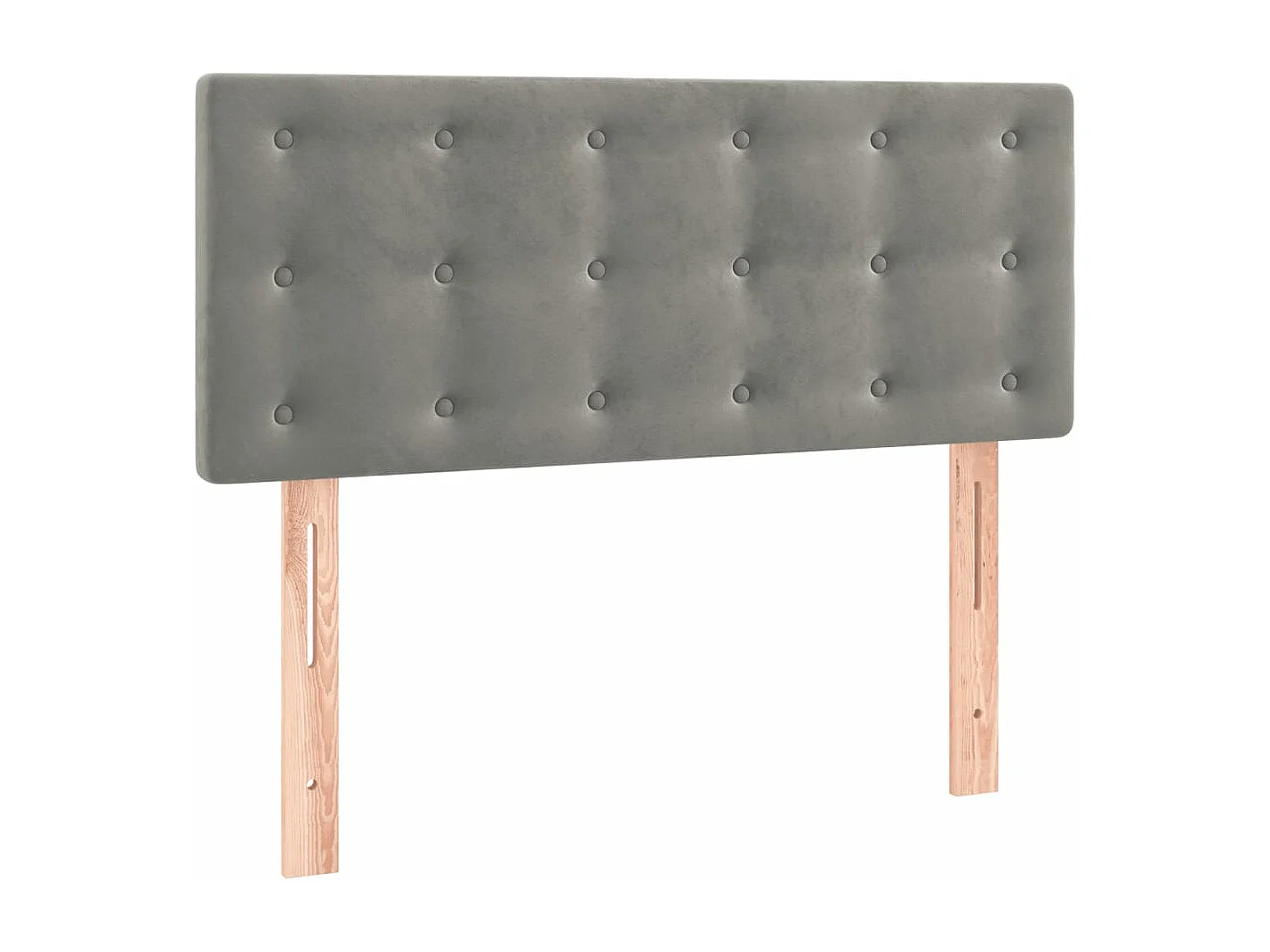 Sommier à lattes de lit et matelas Gris clair 90x190 Velours