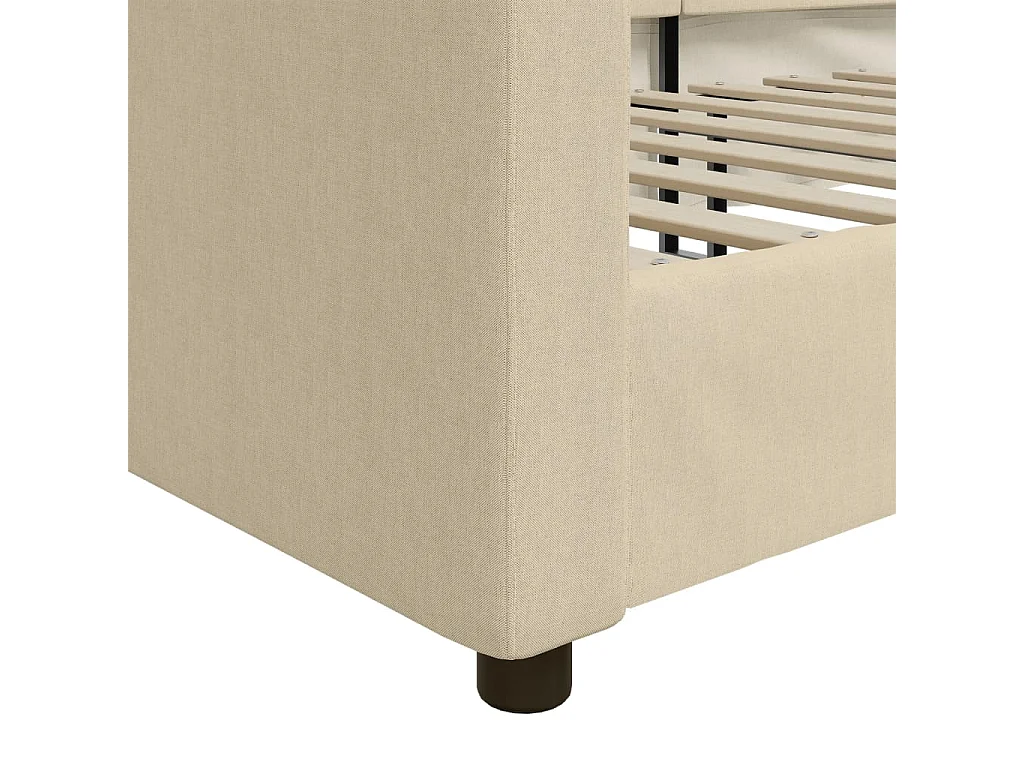 Lit de repos crème 80x200 tissu