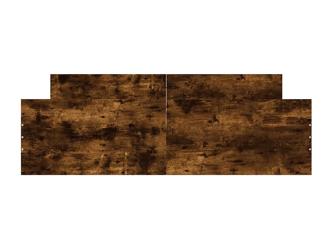Cadre de lit tête de lit et pied de lit chêne fumé 150x200