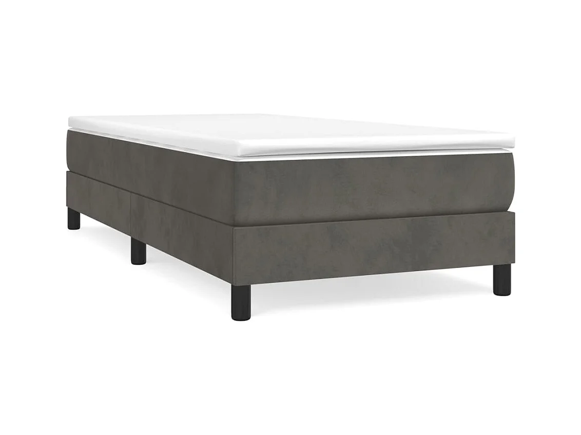 Cadre de lit Gris foncé 80x200 Velours
