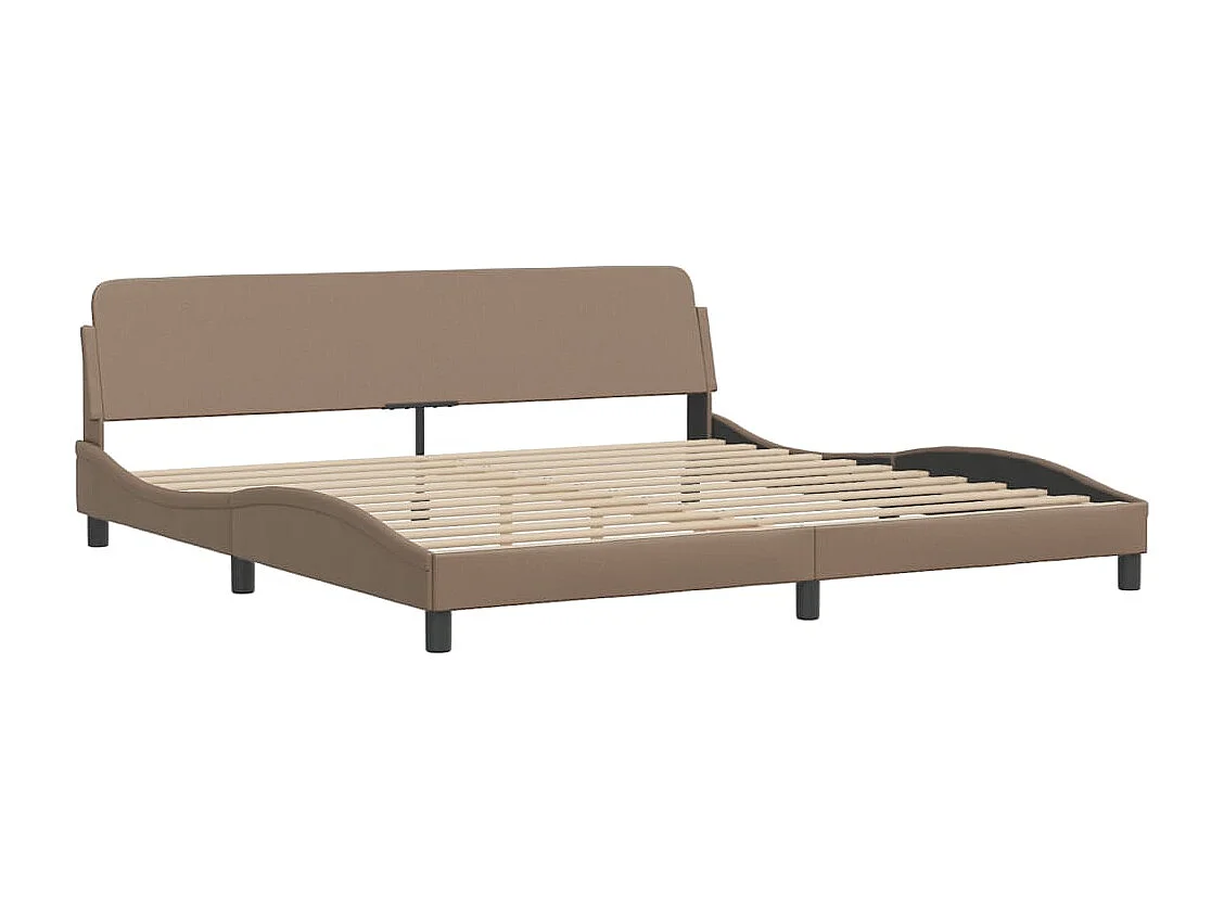 Lit avec matelas cappuccino 200x200 similicuir