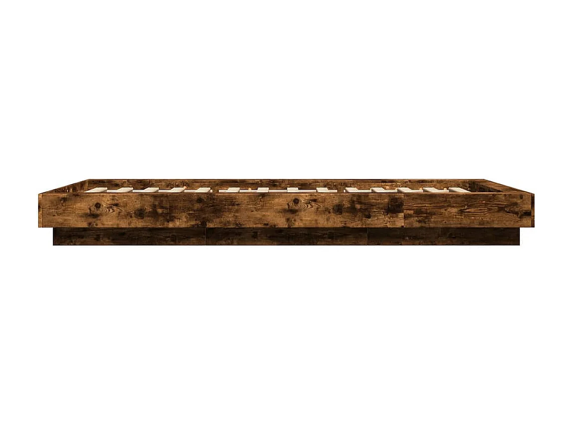 Cadre de lit chêne fumé 90x200 bois d'ingénierie