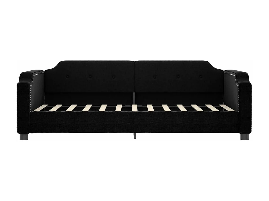 Lit de repos noir 90x200 tissu