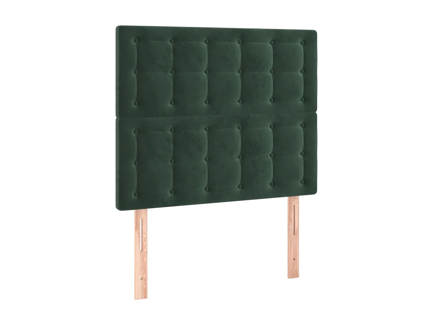 Lit à sommier tapissier et matelas Vert foncé 80x200 Velours