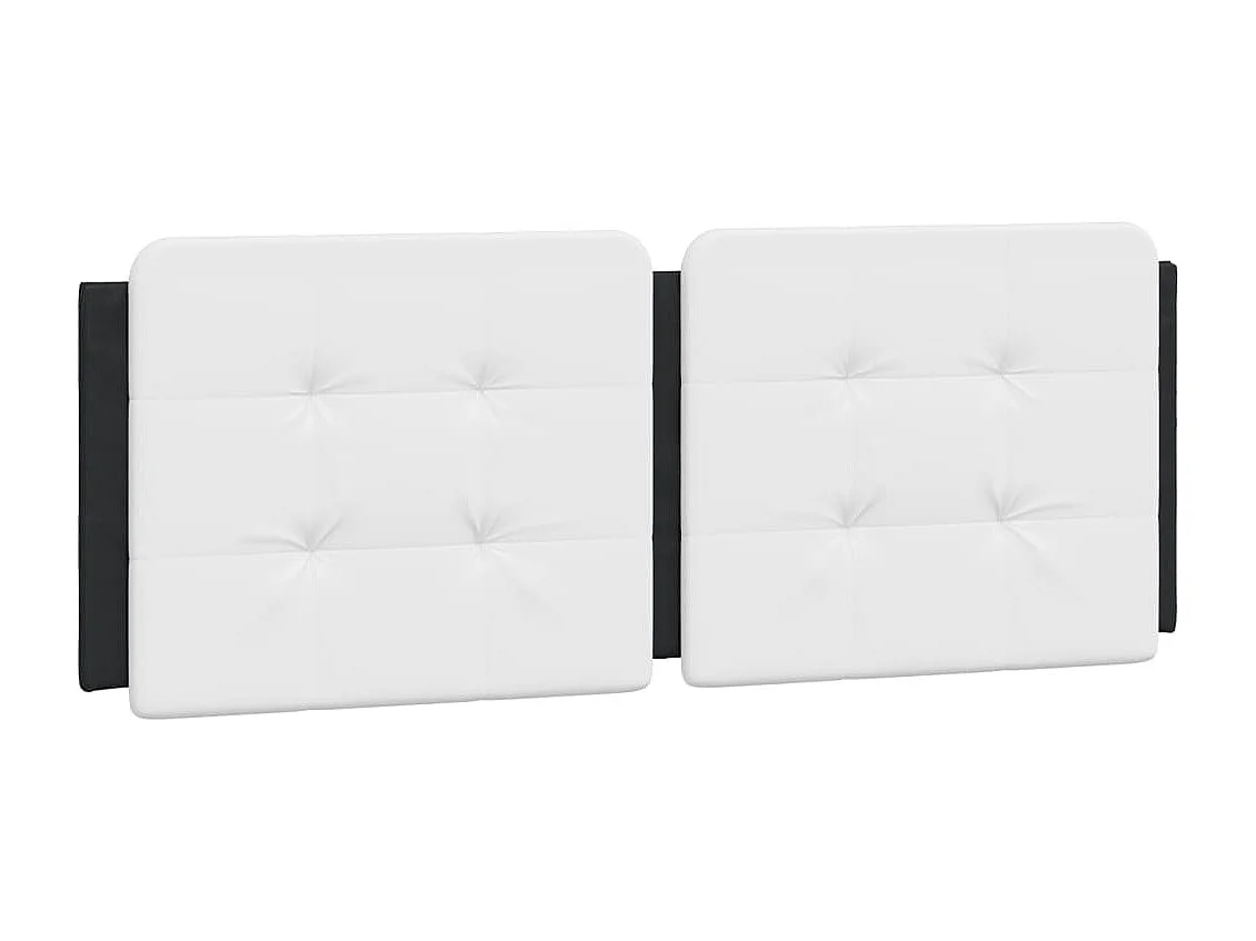 Cadre de lit avec lumières LED noir blanc 120x200 similicuir