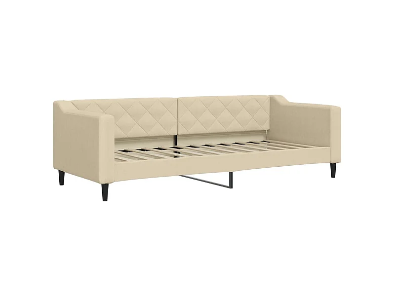 Lit de repos crème 80x200 tissu