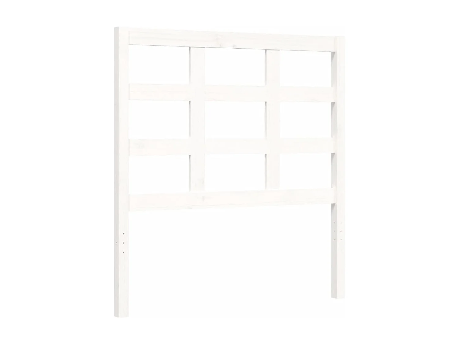 Cadre de lit avec tête de lit blanc petit simple bois massif