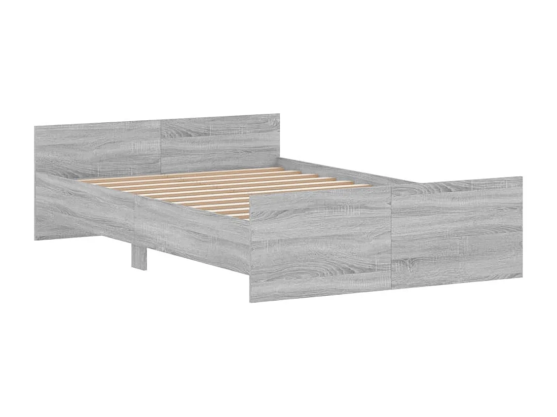 Cadre de lit tête de lit et pied de lit sonoma gris 120x200