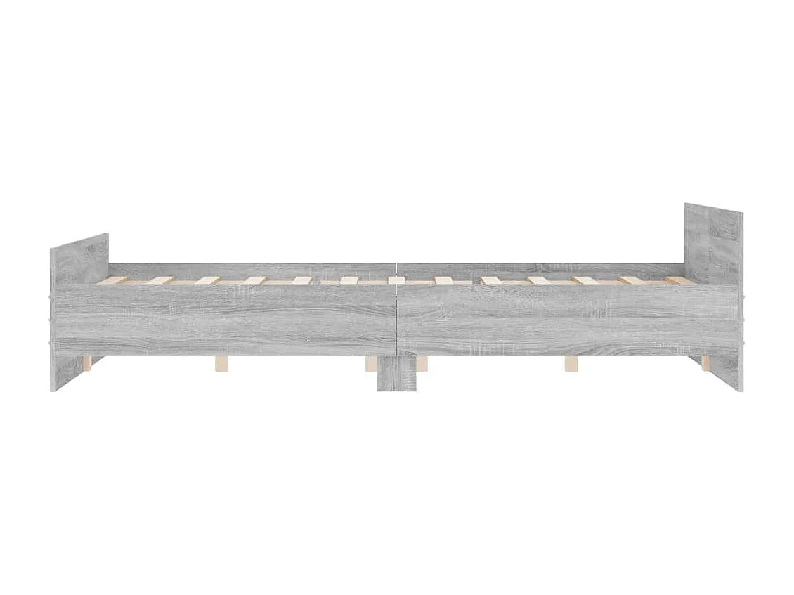 Cadre de lit tête de lit et pied de lit sonoma gris 120x200