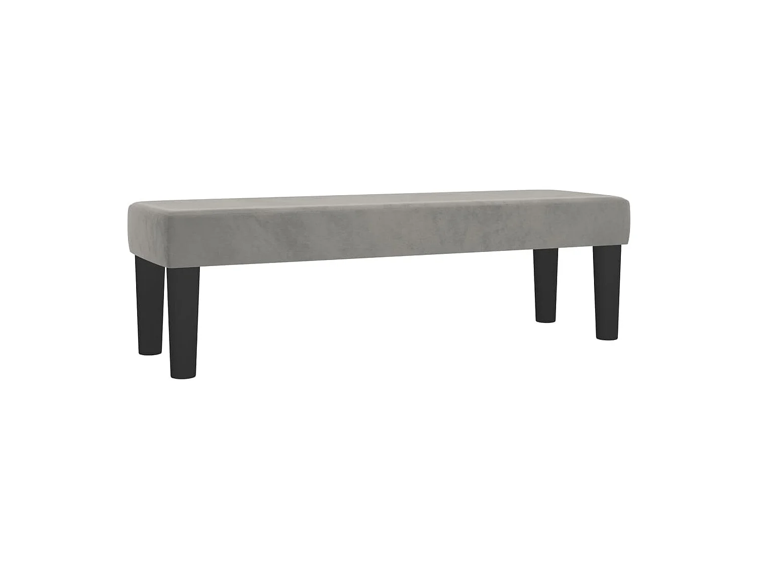 Sommier à lattes de lit et matelas Gris clair 140x190 Velours