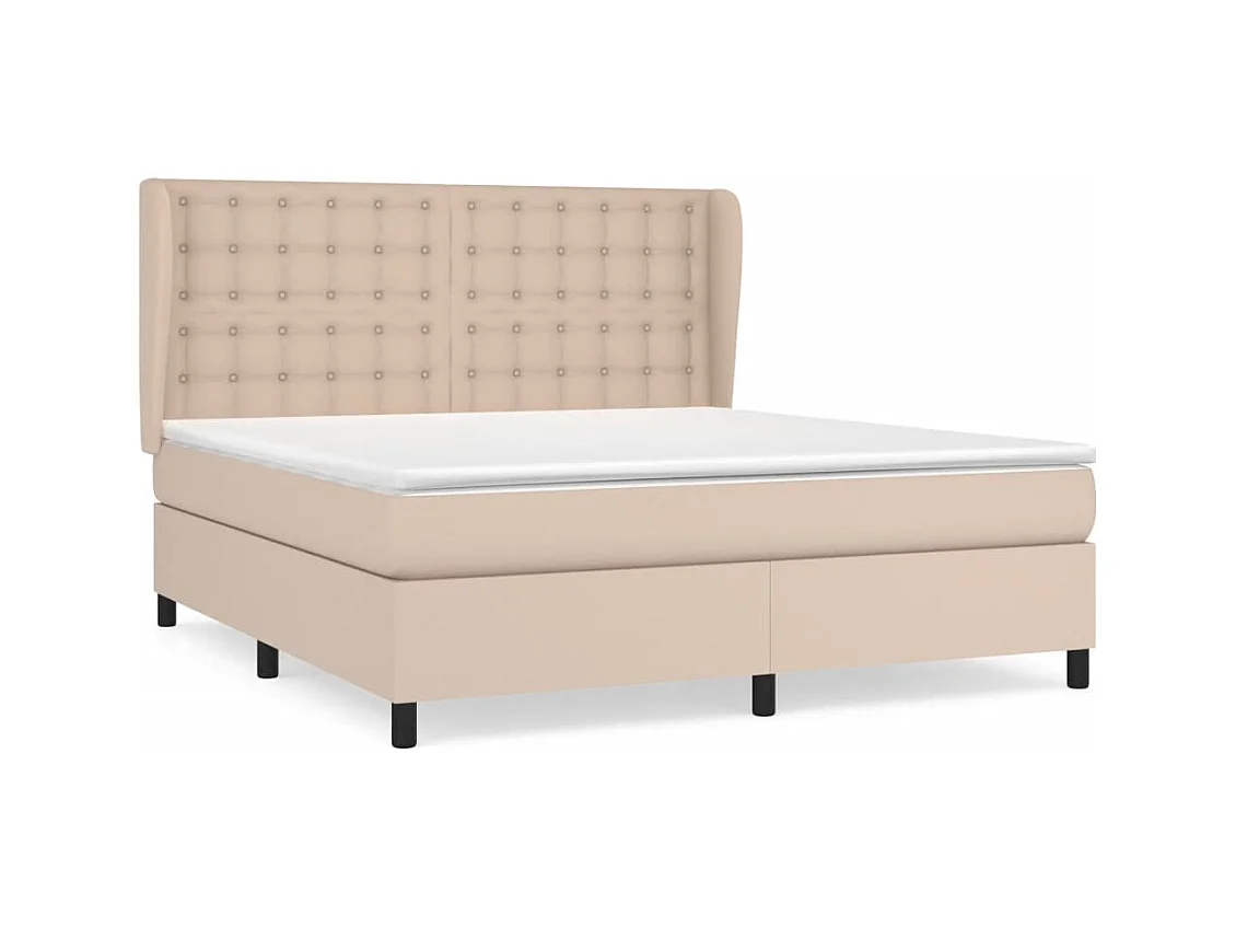 Sommier à lattes de lit avec matelas Cappuccino 160x200