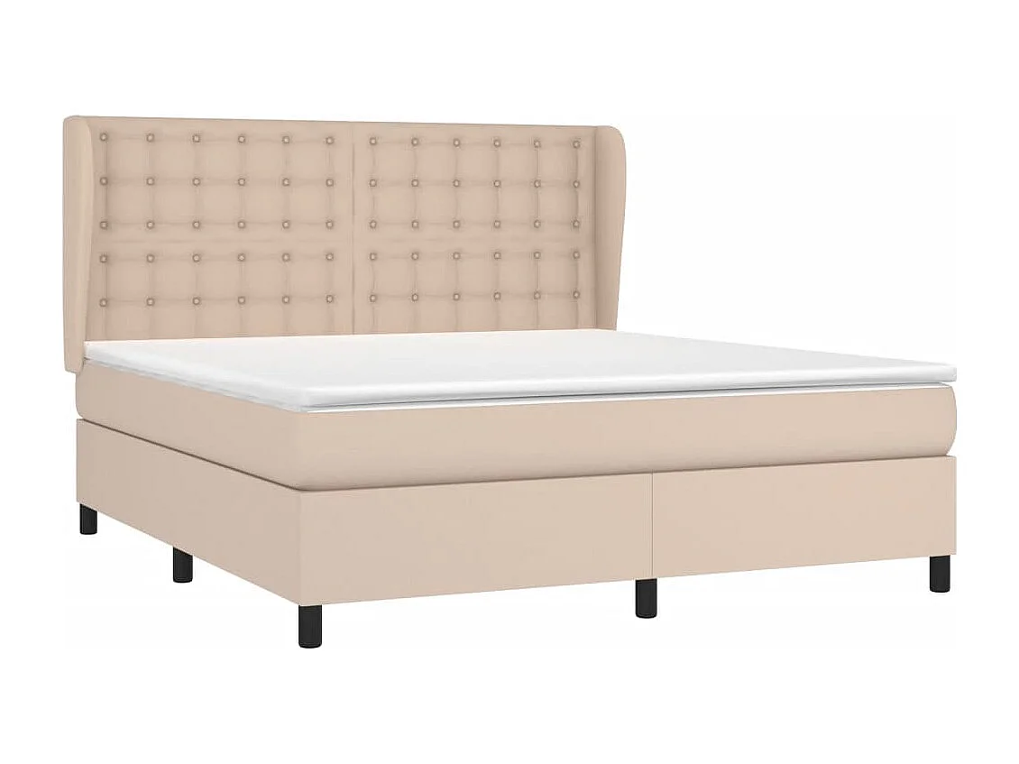 Sommier à lattes de lit avec matelas Cappuccino 160x200