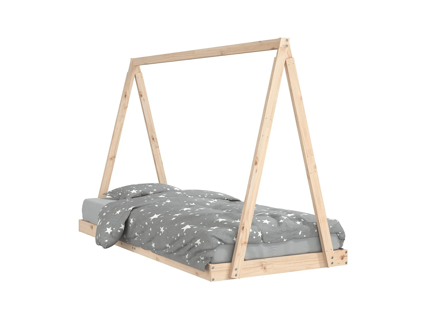 Cadre de lit pour enfants 90x200 bois de pin massif